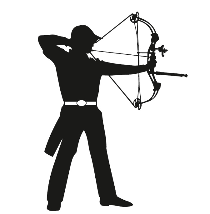 Compoundbogenschütze - Kontrastaufkleber (04)